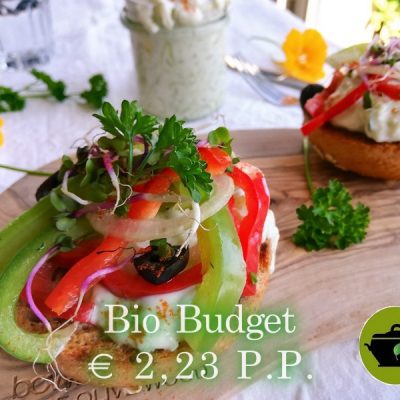 Biobudget lunchbroodje tzatziki met paprikasalade