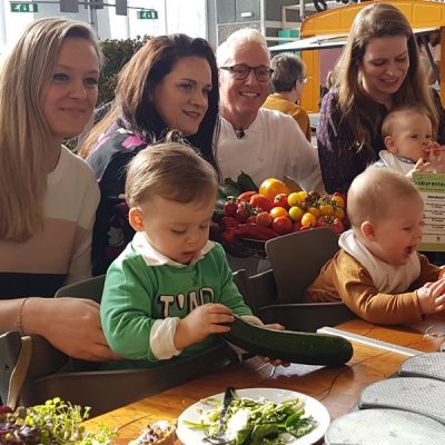 Babyrestaurant op negenmaandenbeurs promoot groente en fruit
