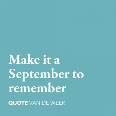 Quote en vraag week35: september