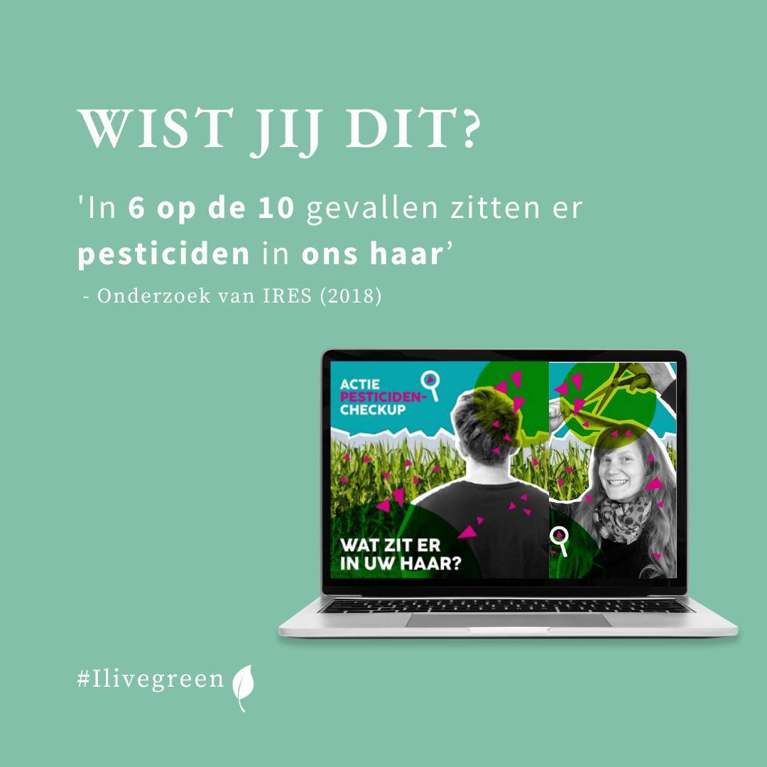 WAT ZIT ER IN JOUW HAAR?⁠
⁠
Boeren gebruiken pesticiden op het land, maar die blijven daar niet. Pesticiden zijn overal en brengen onze gezondheid en de biodiversiteit in gevaar. ⁠
⁠
PAN Nederland doet mee met de Europese #PesticidenCheckUp en heeft jouw haar nodig. 💇‍♀️⁠
🧑‍🔬 Bestel bij hen een test-kit om je haar op pesticiden te laten onderzoeken.⁠
⁠
#goodfoodgoodfarming #pesticidefree #gifvrij #doehetzonder⁠